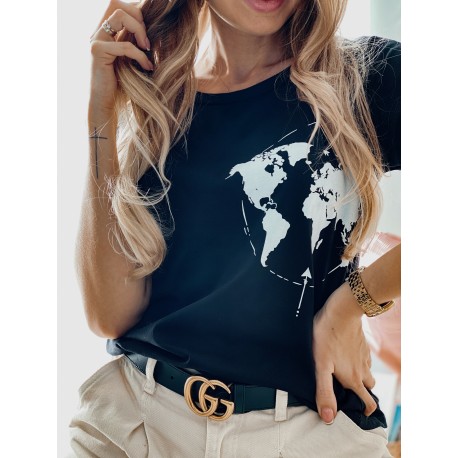 T-shirt Travel black